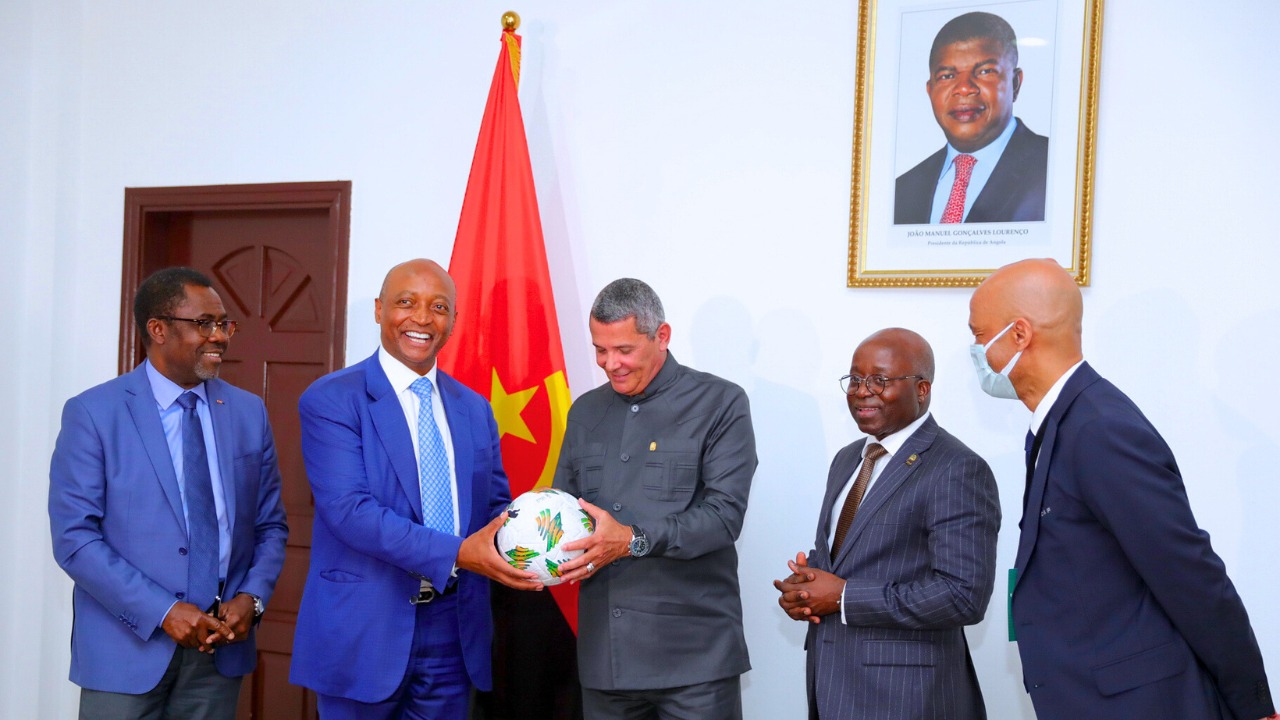 CAF President Dr Motsepe meets Angola Sport Minister, FA President ...